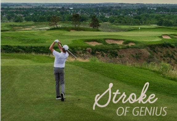 person golfing, "stroke of genius" tagline, May 2023 CCL cover
