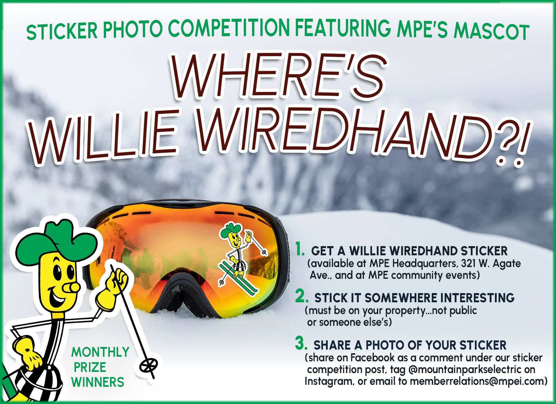 Willie Wires Hand Sticker Contest Hero Image